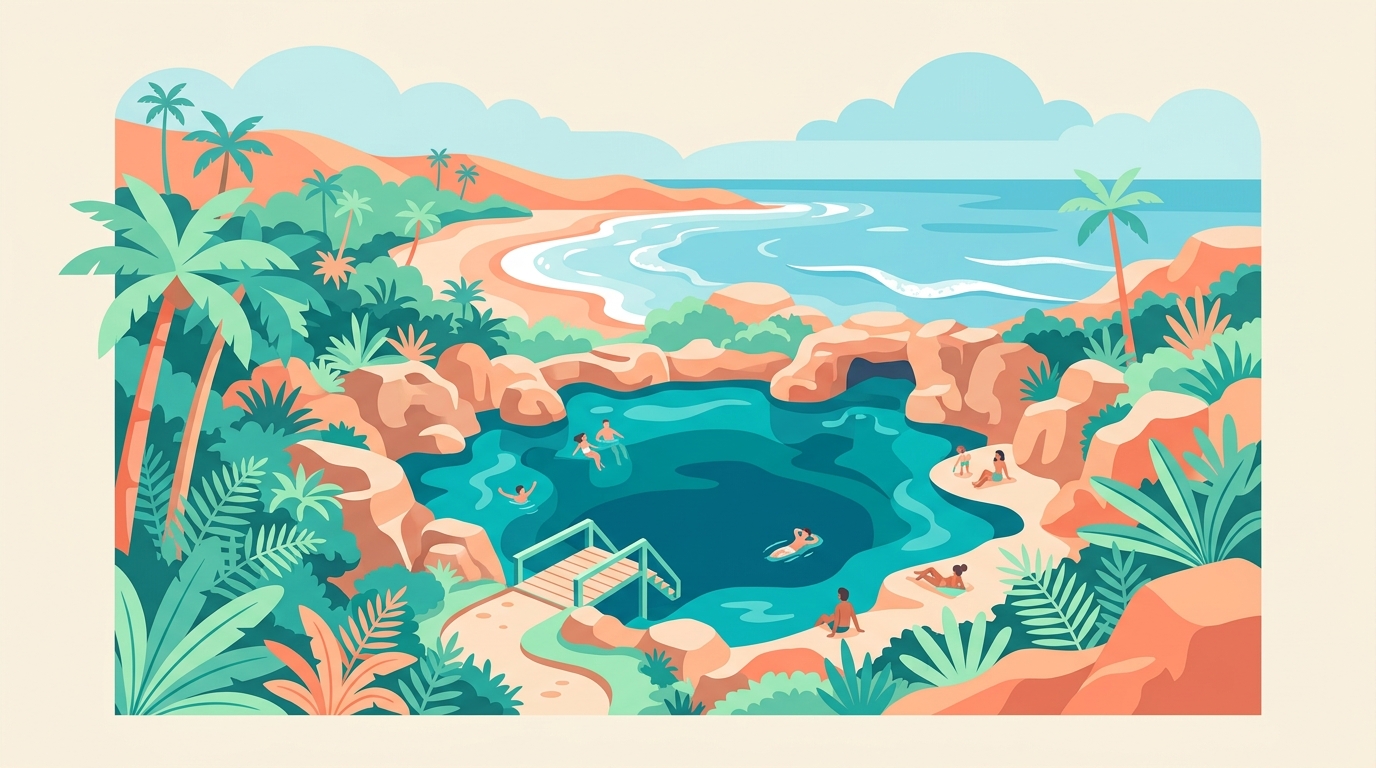 Blue Hole di Champagne Beach